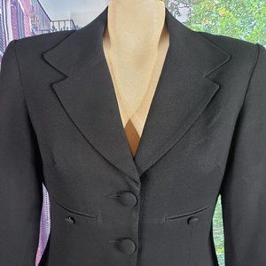 Bebe Black 100% Wool Jacket, Size 2